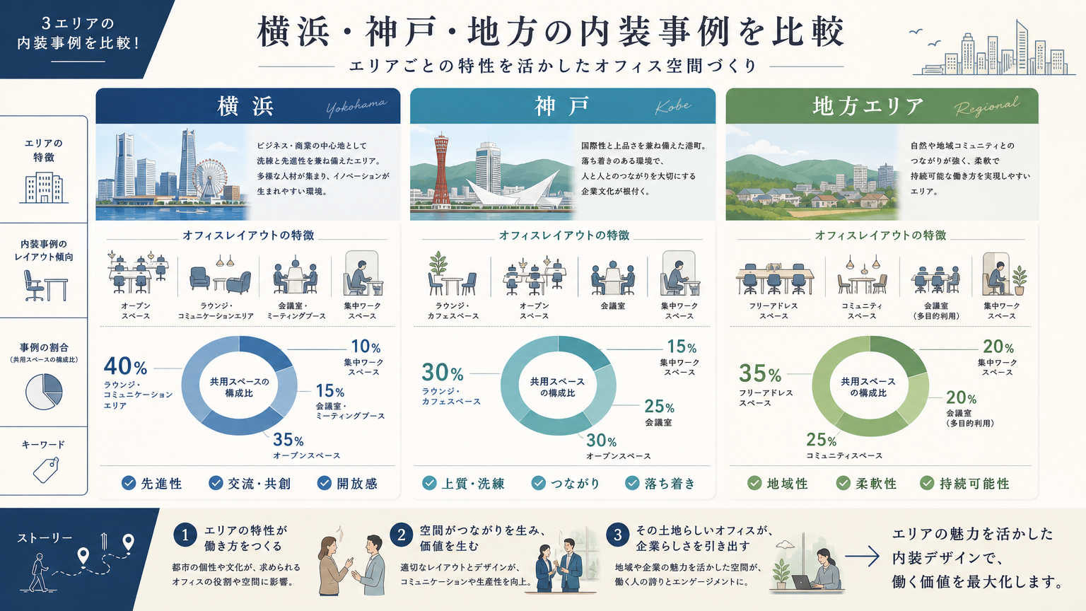 港町オフィスの魅力を活かした内装事例紹介