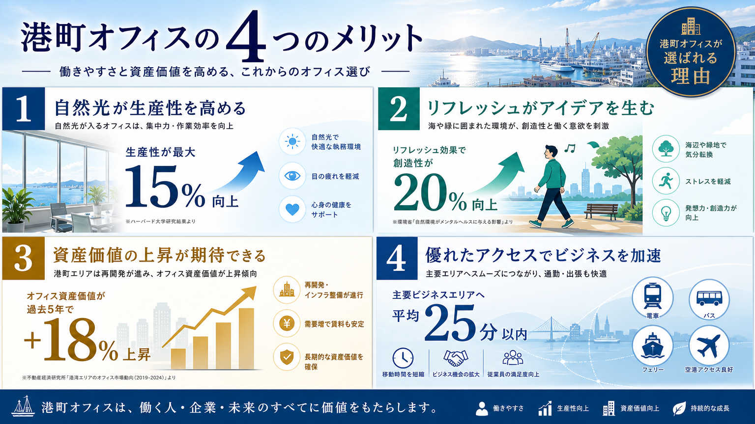 港町にオフィスを構えるメリット